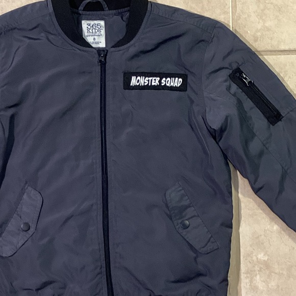 365 Kids from Garanimals Gray Monster Squad Lightweight Bomber Jacket … - Picture 3 of 13